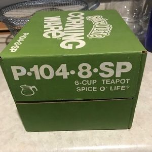 Vintage Corningware Spice O’ Life 6-cup Teapot
